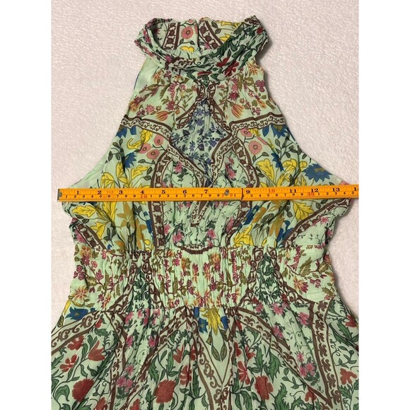 Anthropologie Somerset Maxi Halter Edition Dress Sz XXSP Green - Picture 7 of 9